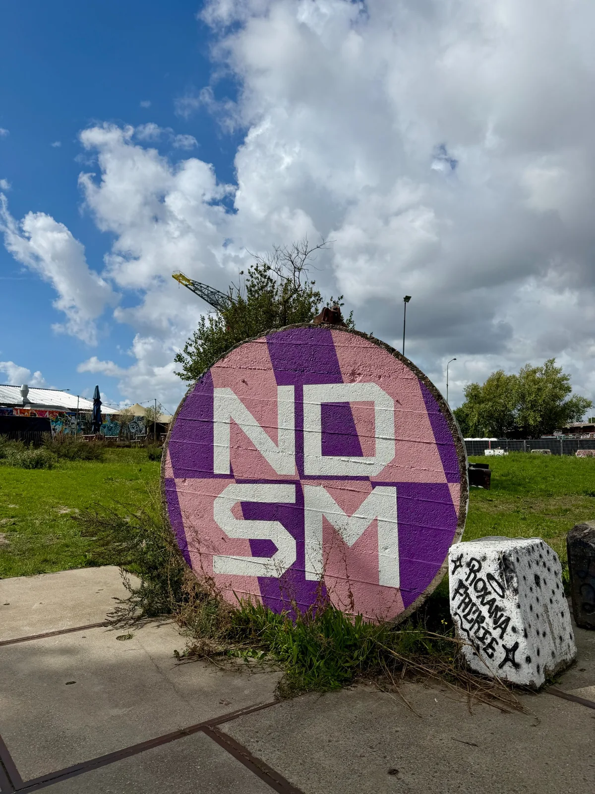 Colorful NDSM sign in Amsterdam Noord