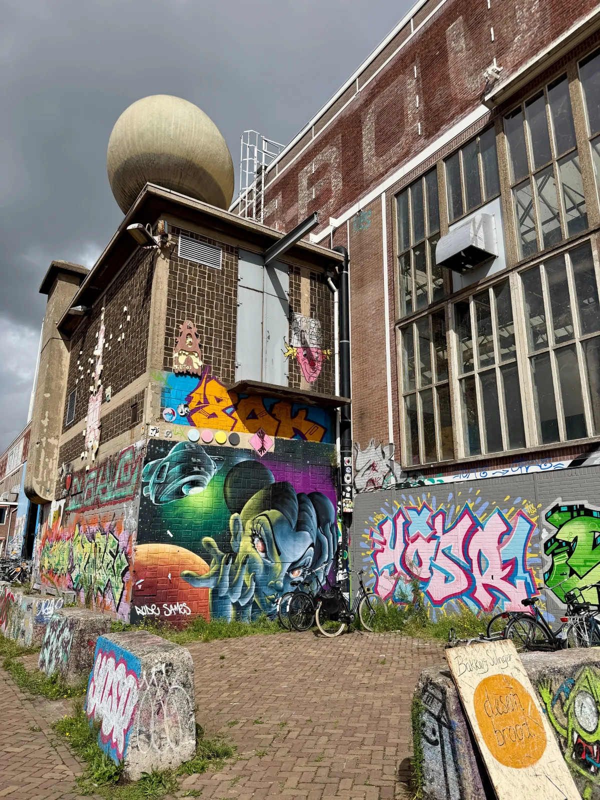 Street art and industrial architecture at NDSM Amsterdam